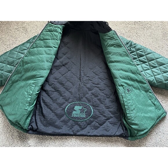 Vintage 1990s Starter Reversible Padded Puffer quilt Jacket Men's size L - Picture 8 of 10